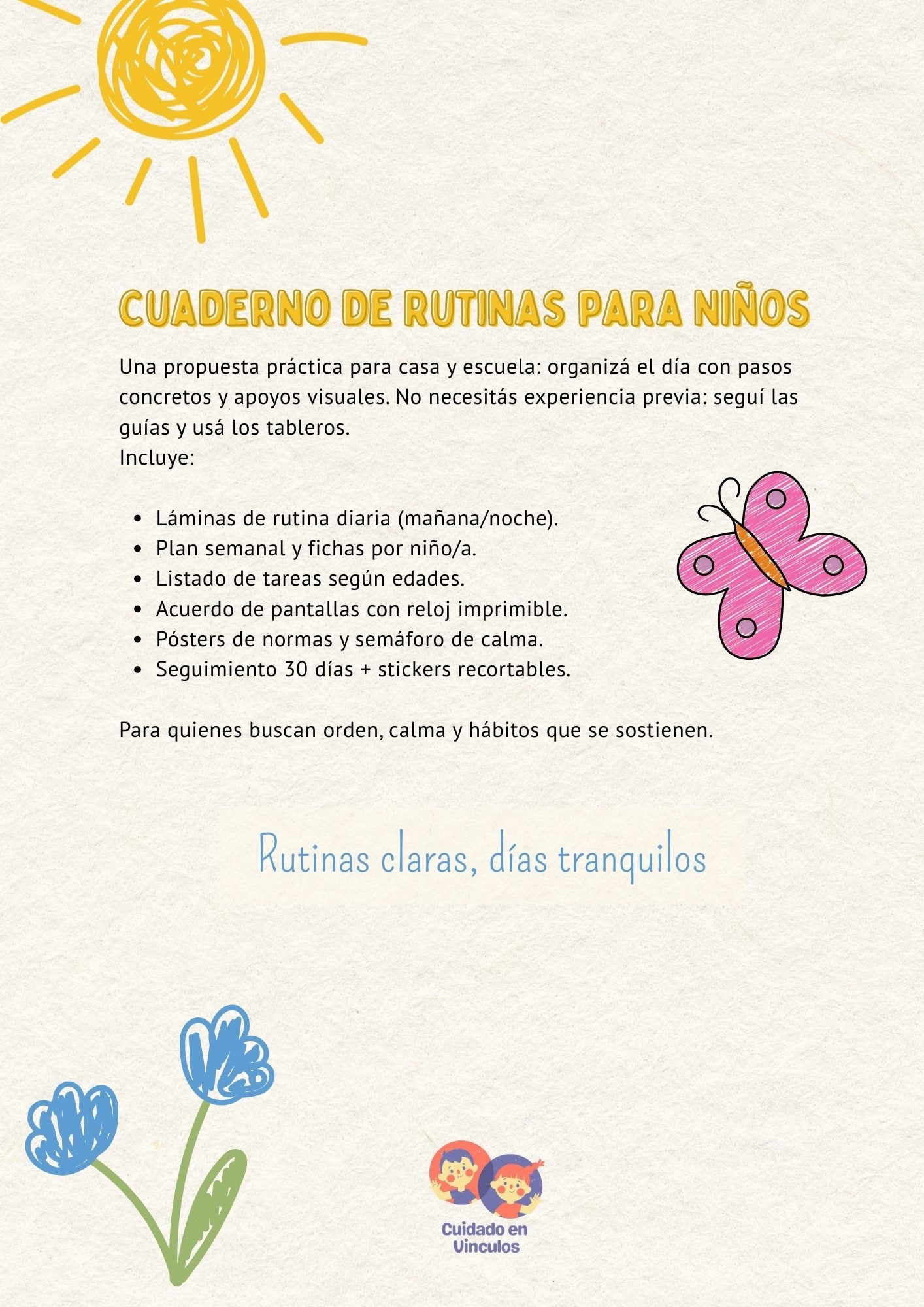 Cuaderno de Rutinas para Niños